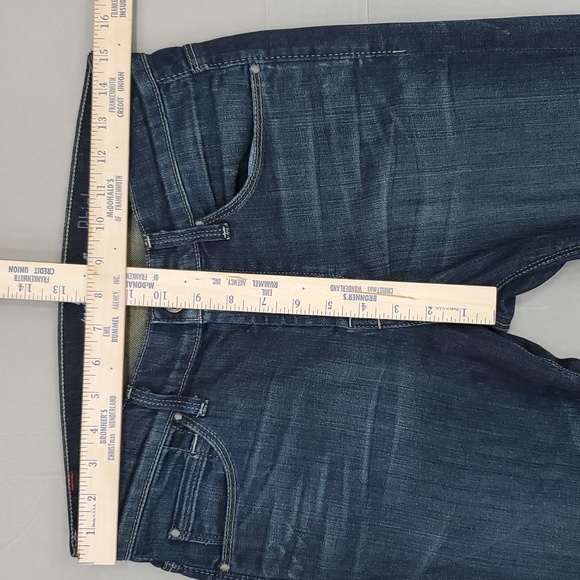 7 For all Mankind Rhigby jeans men's size 30 x 30L dark wash button fly straight - Picture 8 of 10